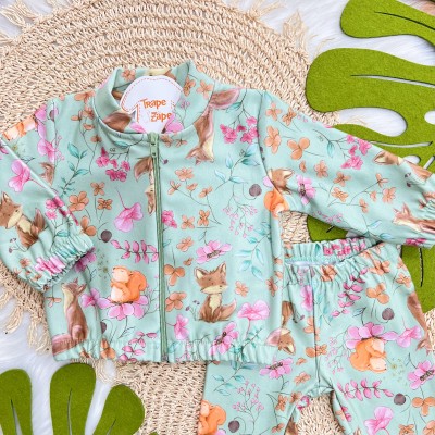 Conj. Jaqueta e Calça Floresta Encantada - Verde